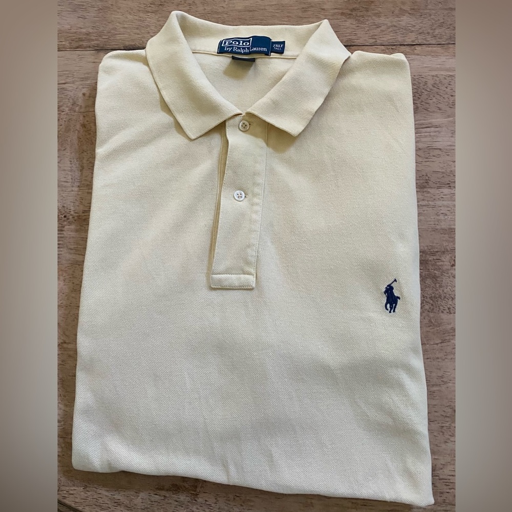 Polo Ralph Lauren‎ Men’s Big&Tall 2XLT Tall Yellow Iconic Mesh Polo Shirt